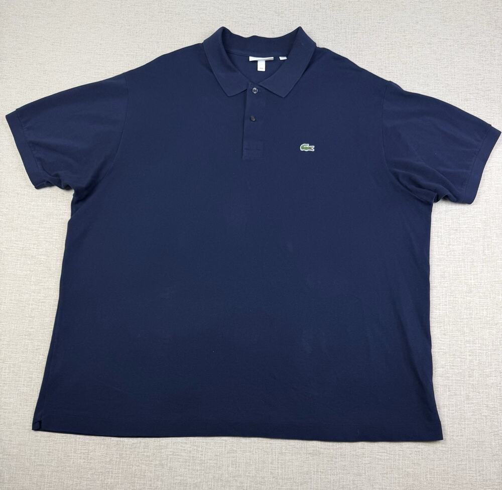 Lacoste Polo Shirt Mens 3XLB BIG Light Blue Pique Classic Fit Short Sleeve